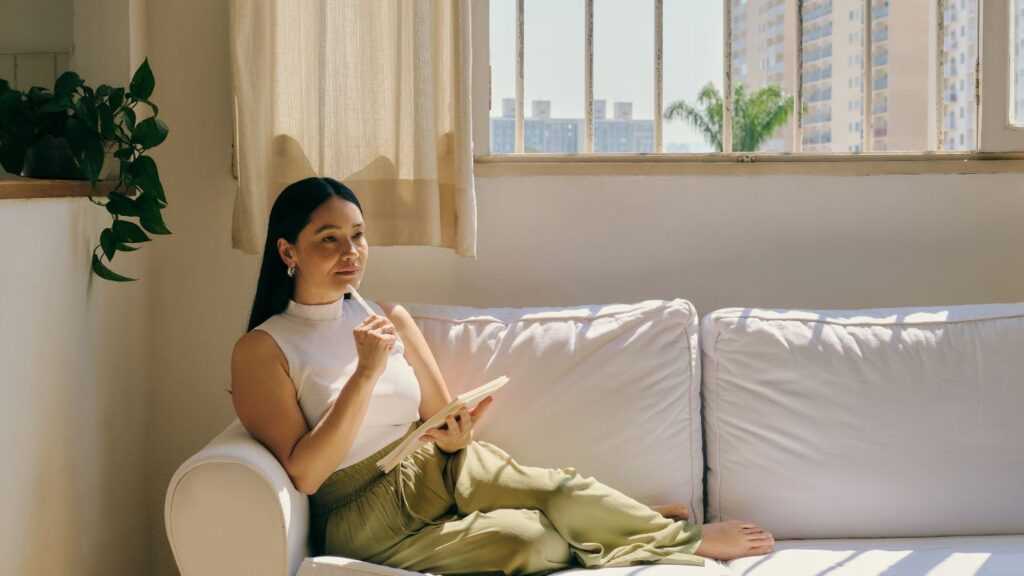 Woman Relaxing in Chair