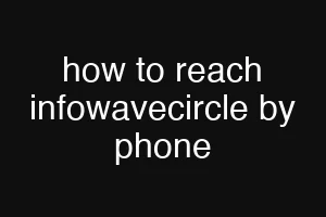 how to reach infowavecircle by phone